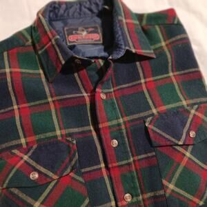 Vintage Back Packer Sportswear Men's XLTall Long-Sleeved Flannel Blue/Green/Red